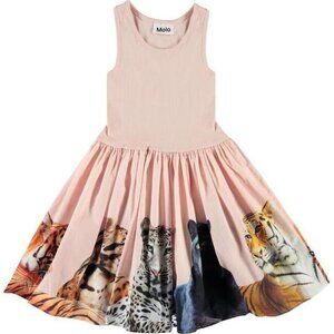 Molo Big Cats Cassandra Dress, Pale Pink